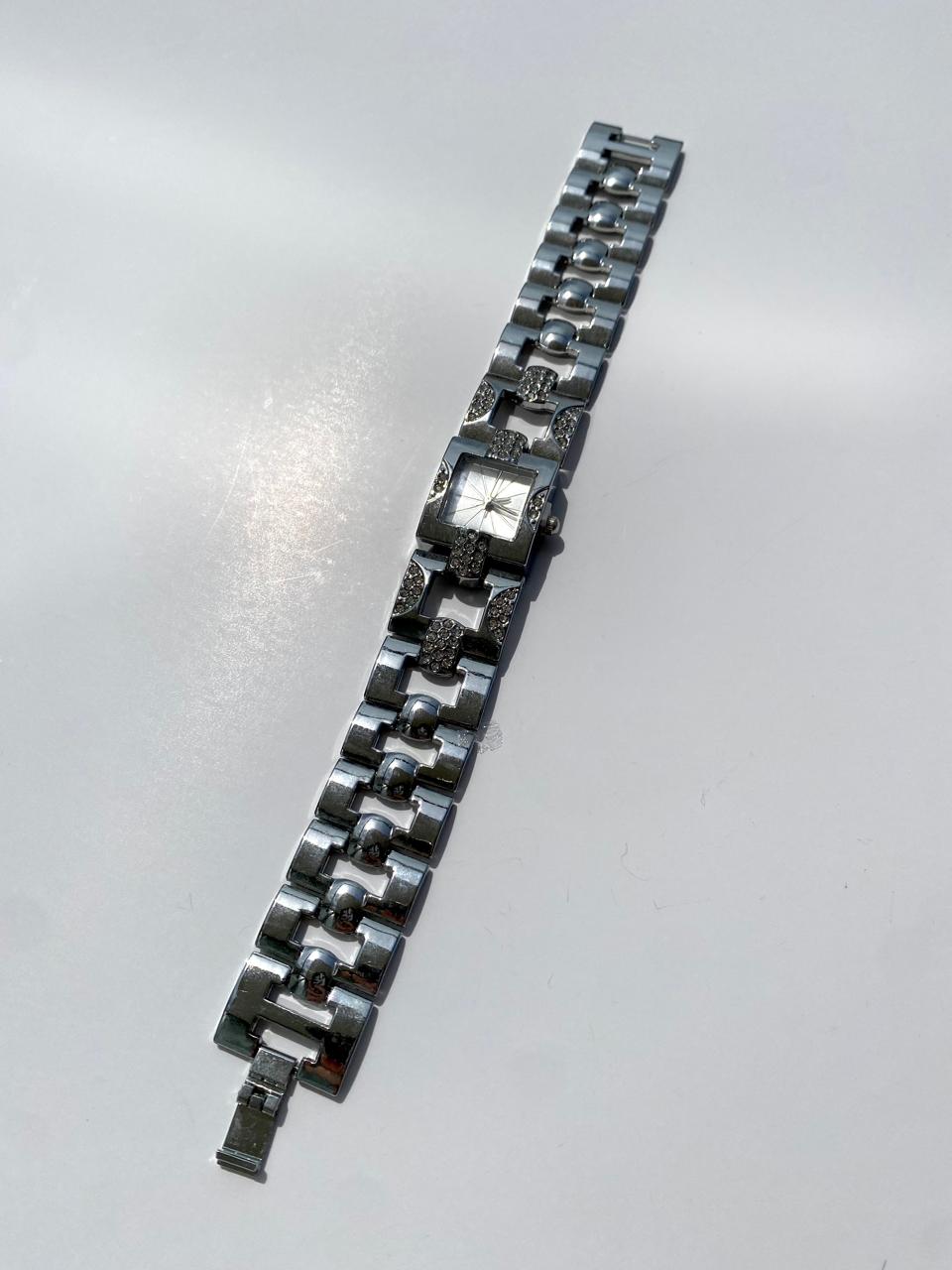 Reloj "Chrome" blanco
