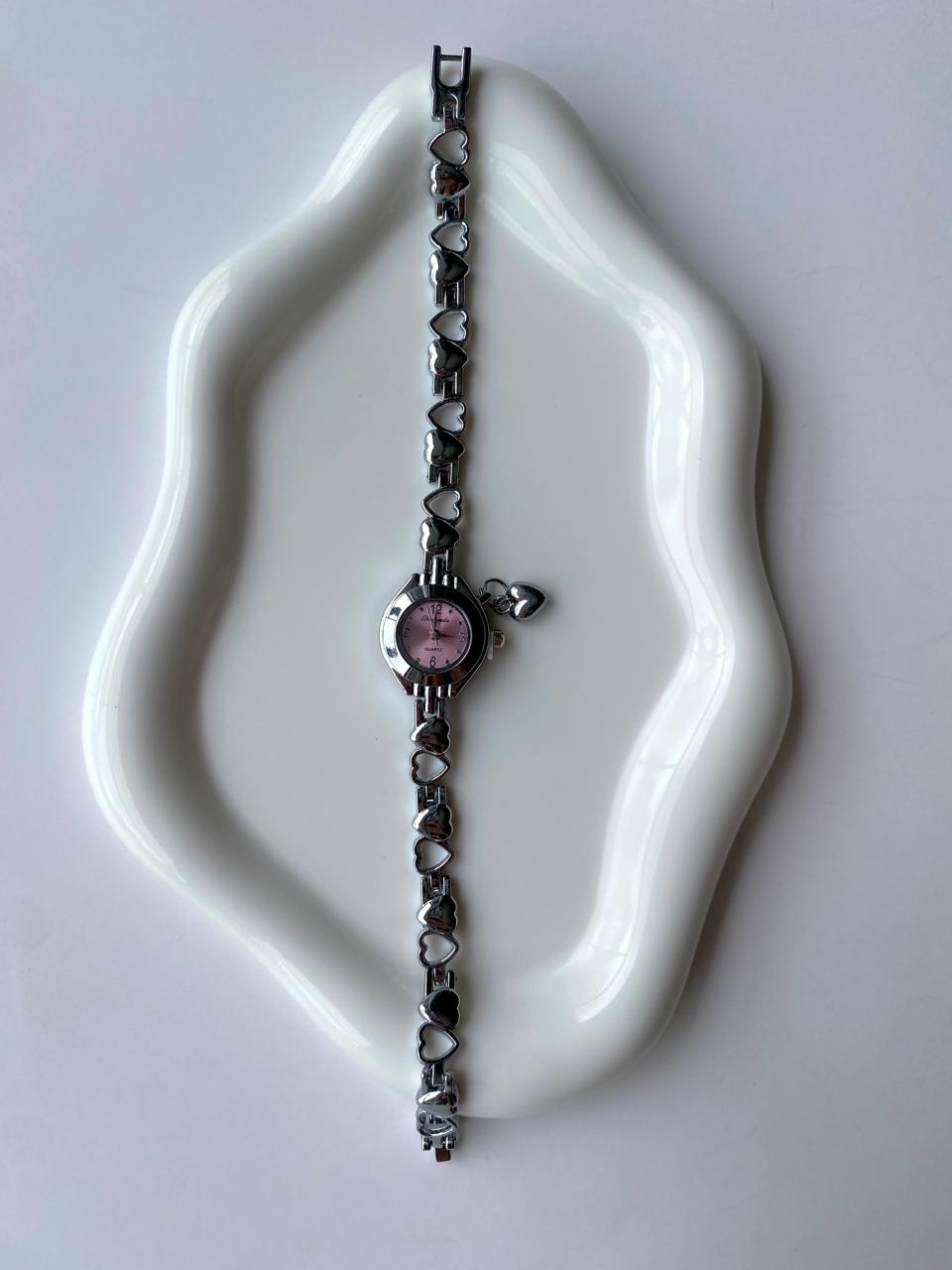 Reloj "Corazón Rosado"