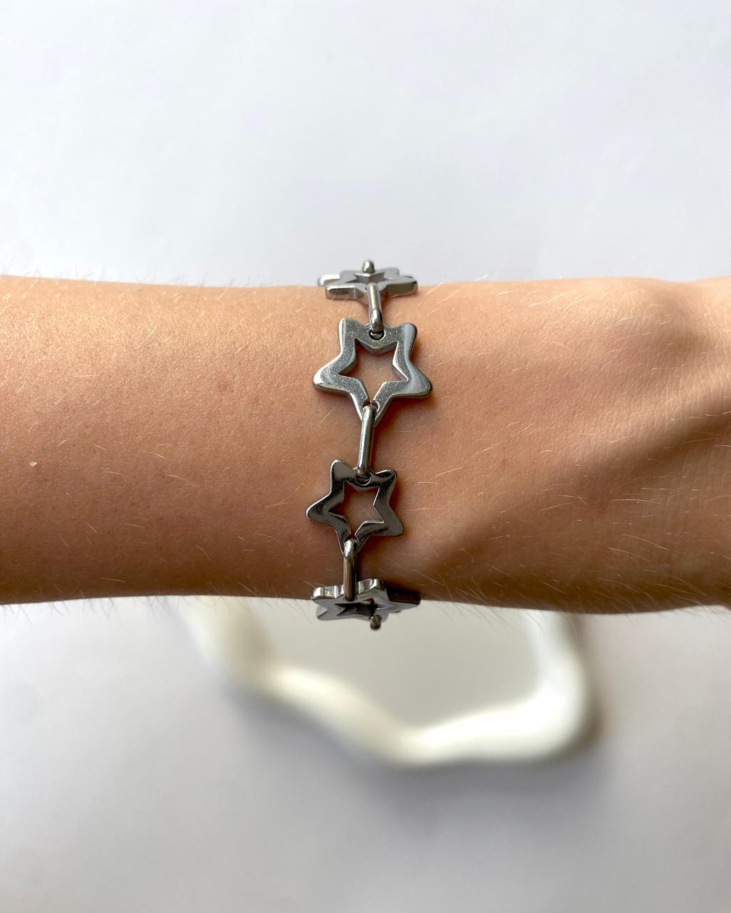 Pulsera plateada "Estrella"