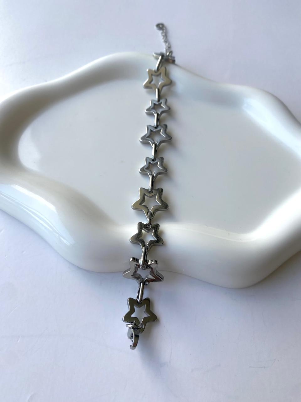 Pulsera plateada "Estrella"
