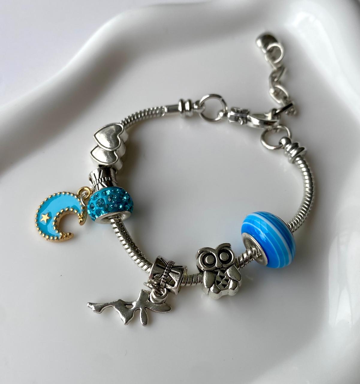 Pulsera con Charms “Cielo Turquesa”