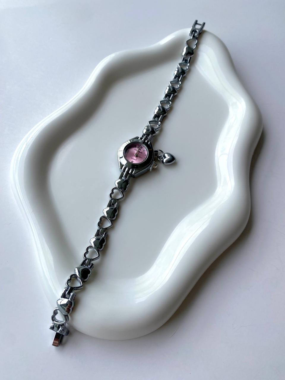 Reloj "Corazón Rosado"