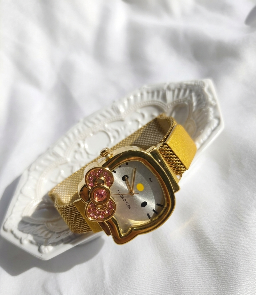 Reloj "Hello Kitty" Dorado