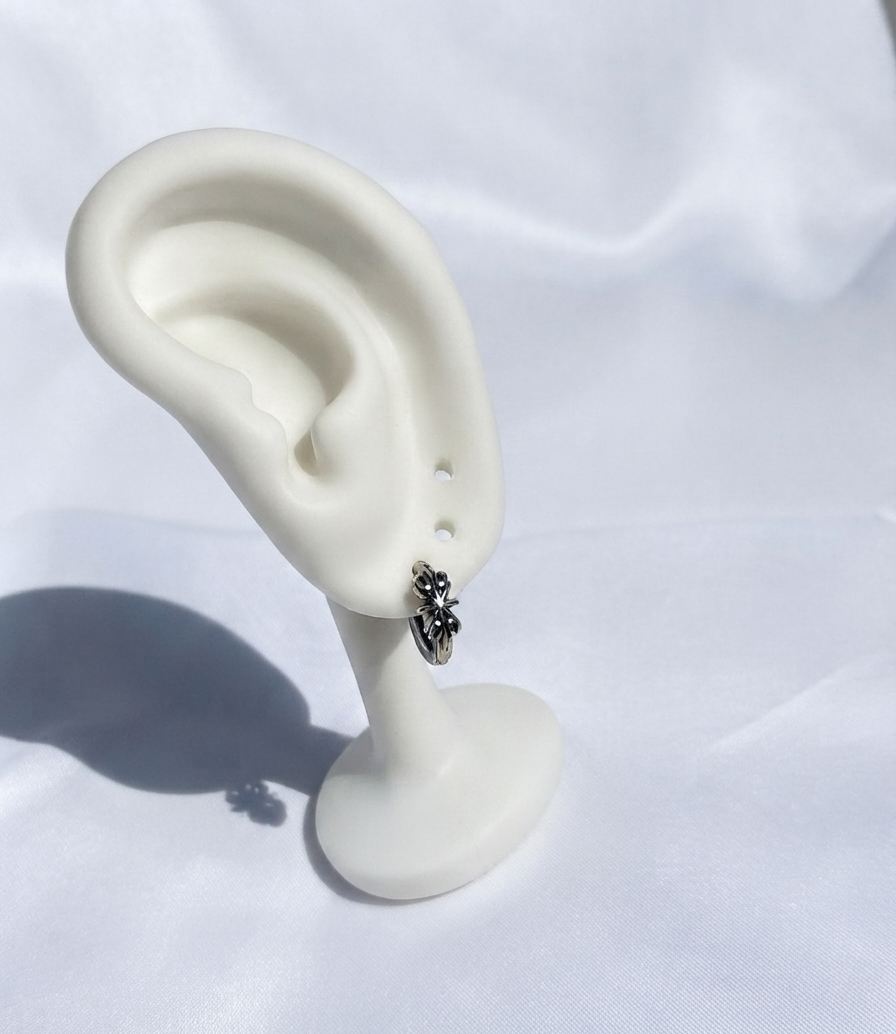 Aretes plateados Nº9