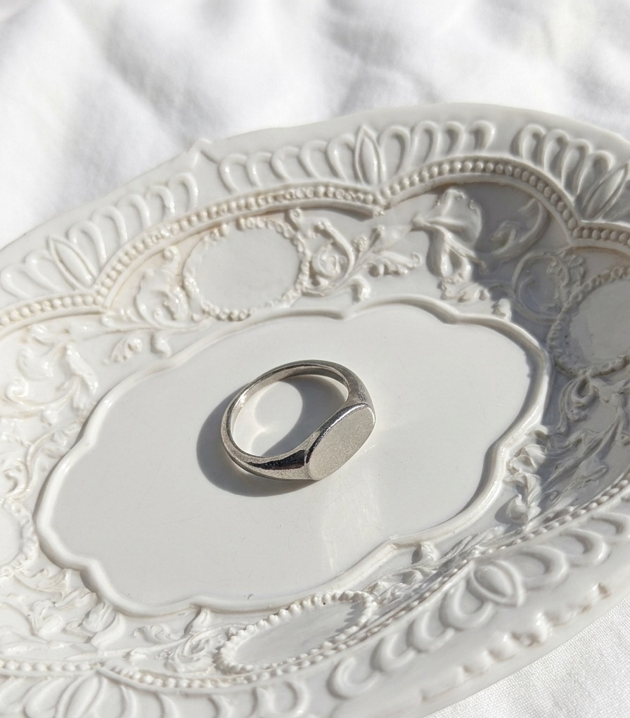 Anillo plateado Nº55