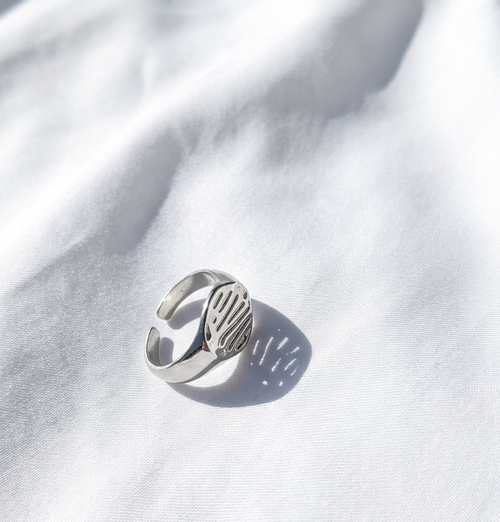 Anillo plateado Nº59