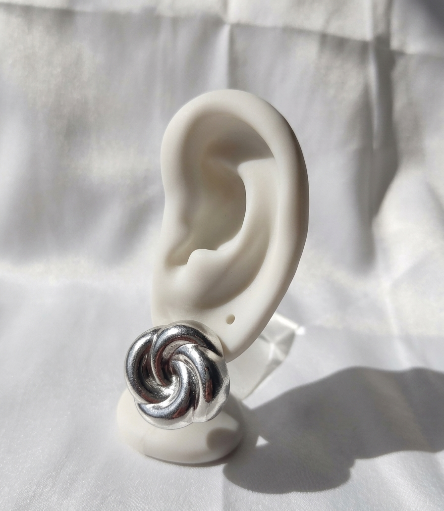 Aretes plateados Nº21