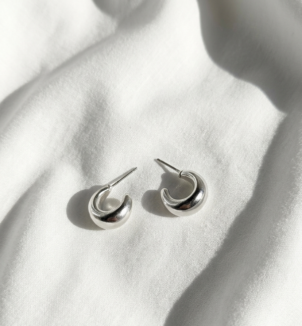 Aretes plateados Nº22
