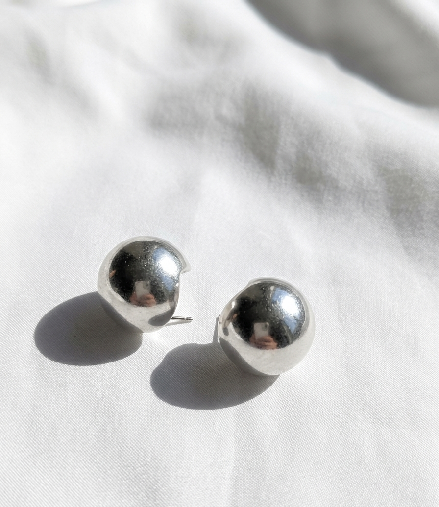 Aretes plateados Nº23