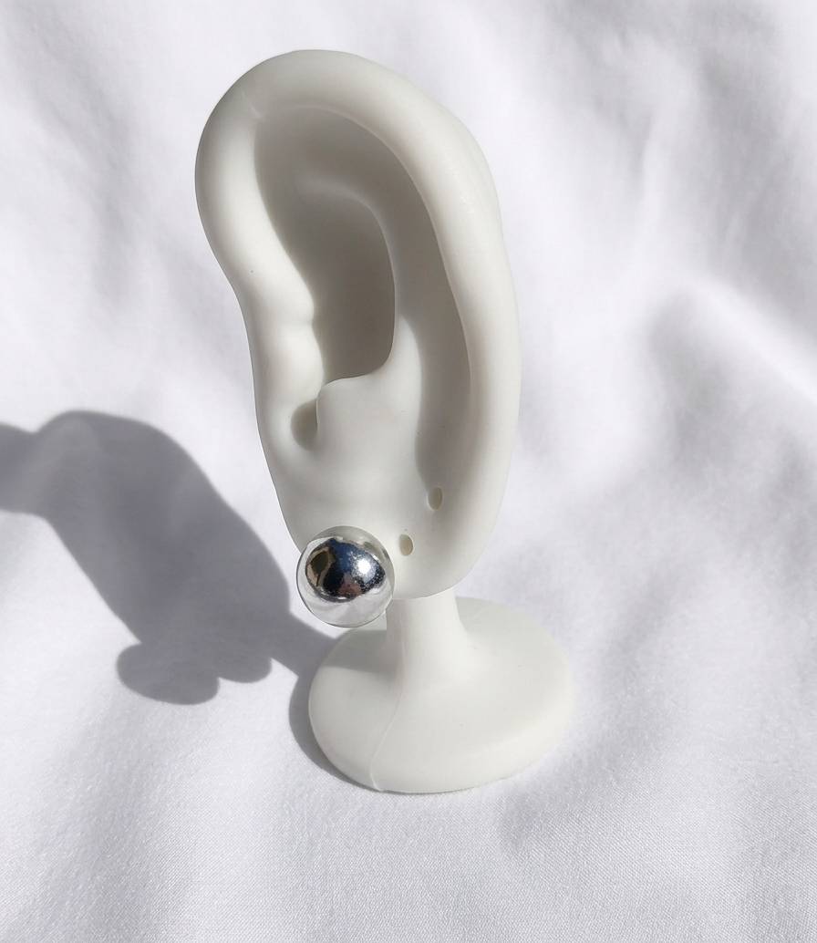 Aretes plateados Nº24