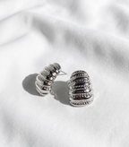 Aretes plateados Nº25