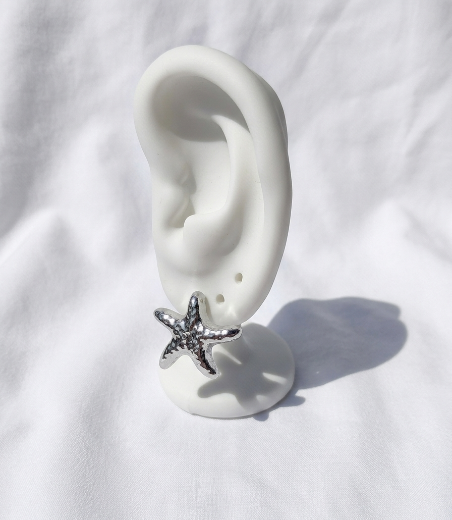 Aretes plateados Nº11