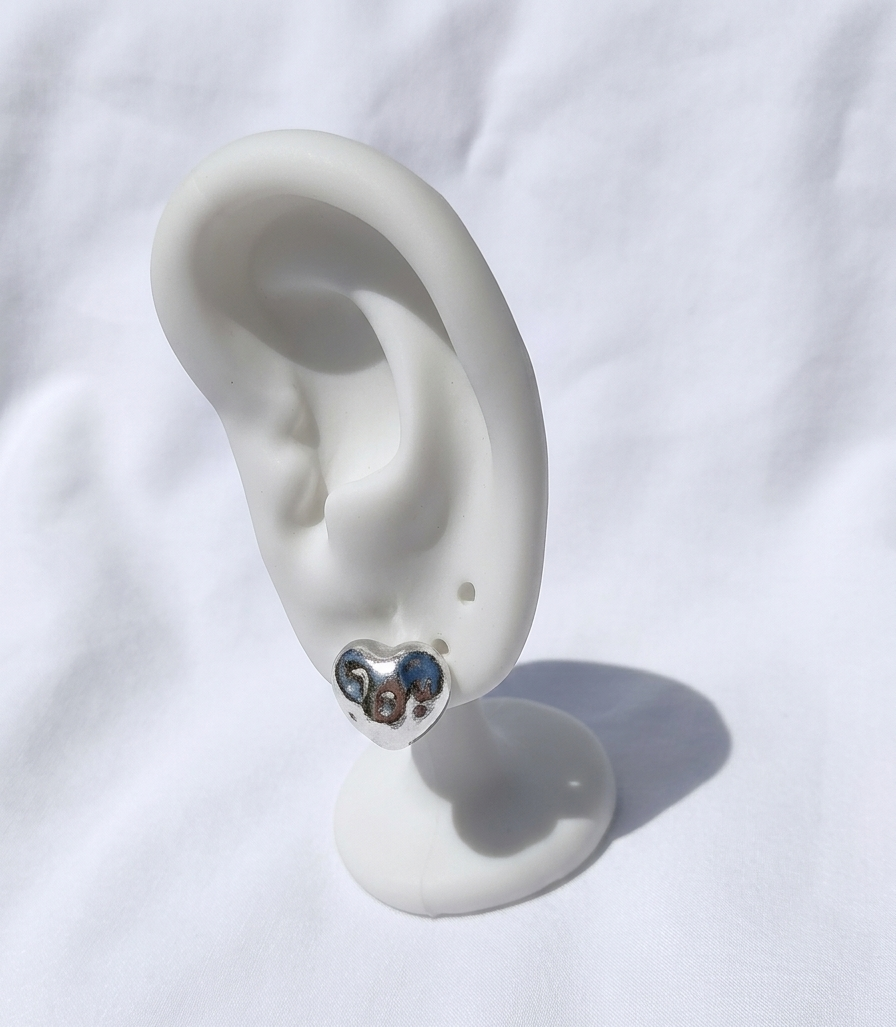 Aretes plateados Nº12