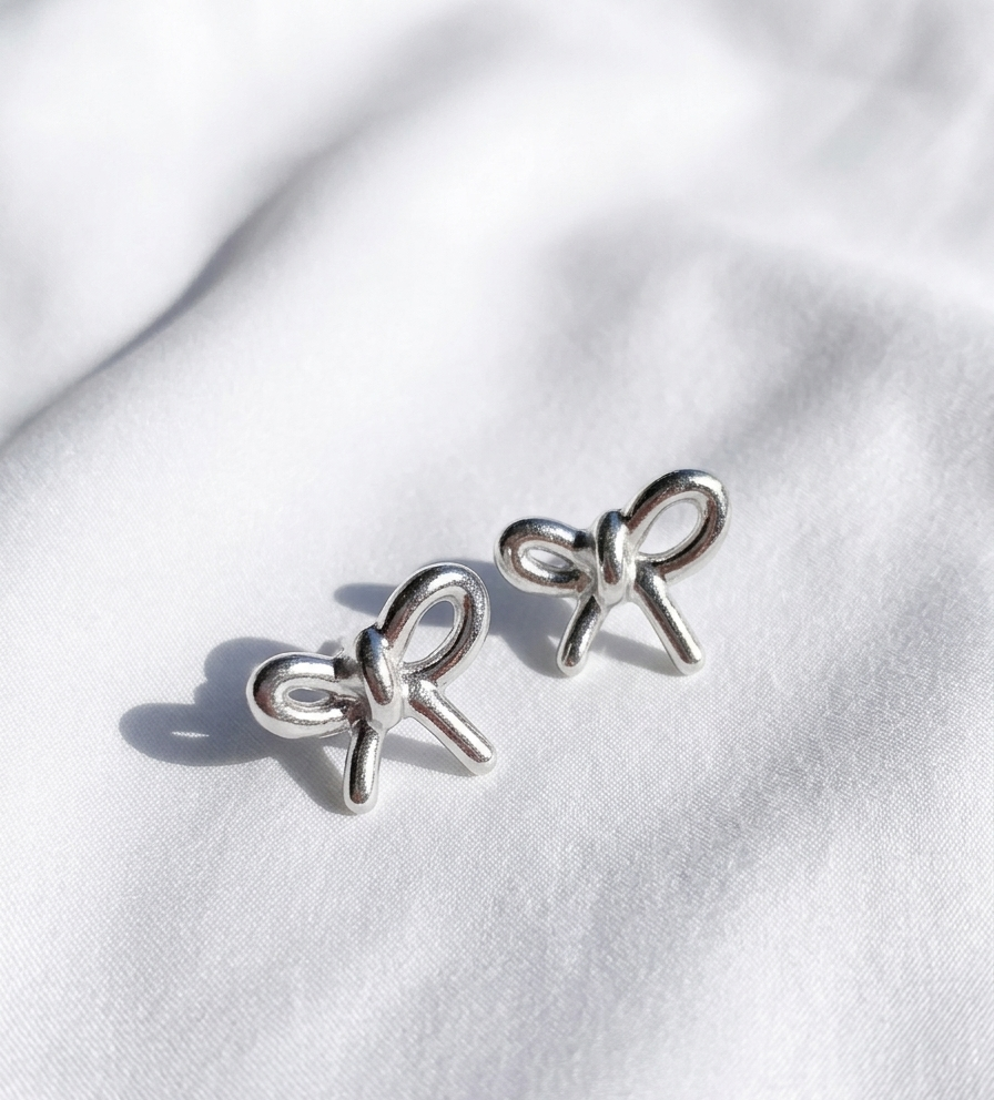 Aretes plateados Nº14