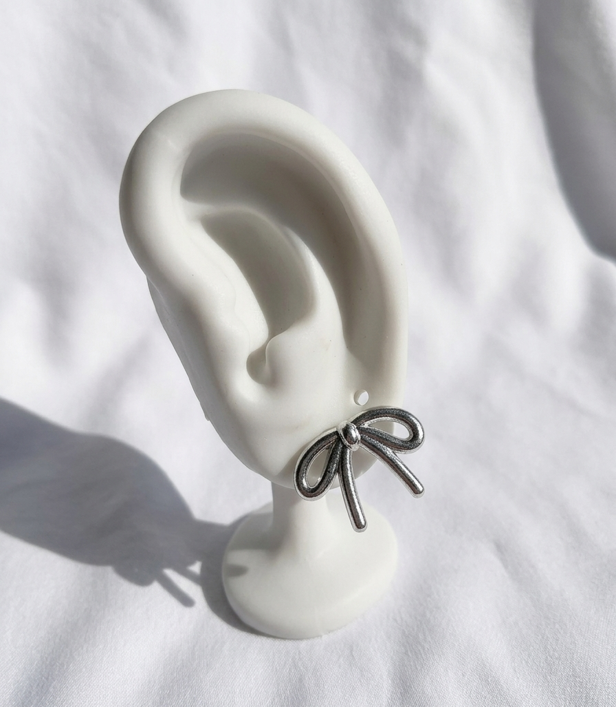 Aretes plateados Nº15