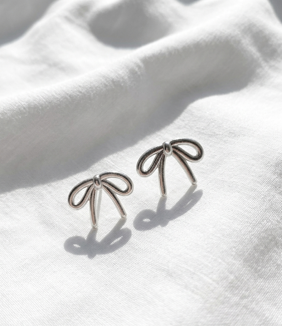 Aretes plateados Nº15