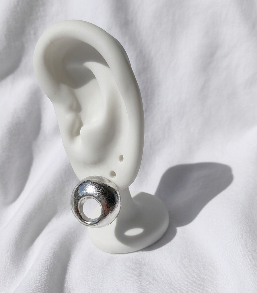 Aretes plateados Nº16