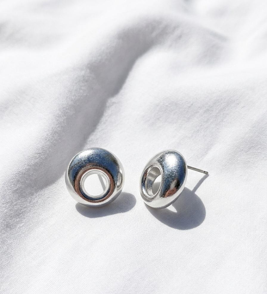 Aretes plateados Nº16