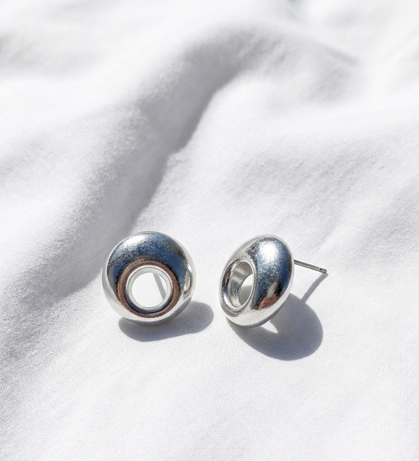 Aretes plateados Nº16