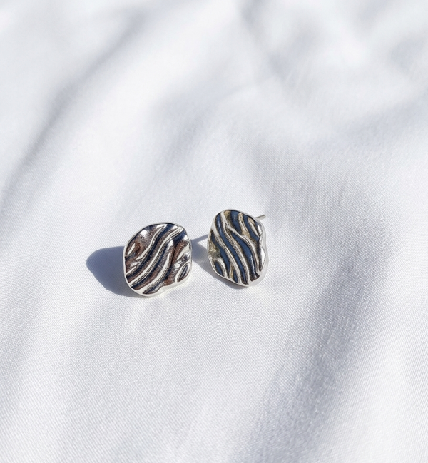 Aretes plateados Nº18