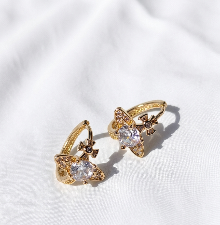 Aretes “Saturno Dorado”